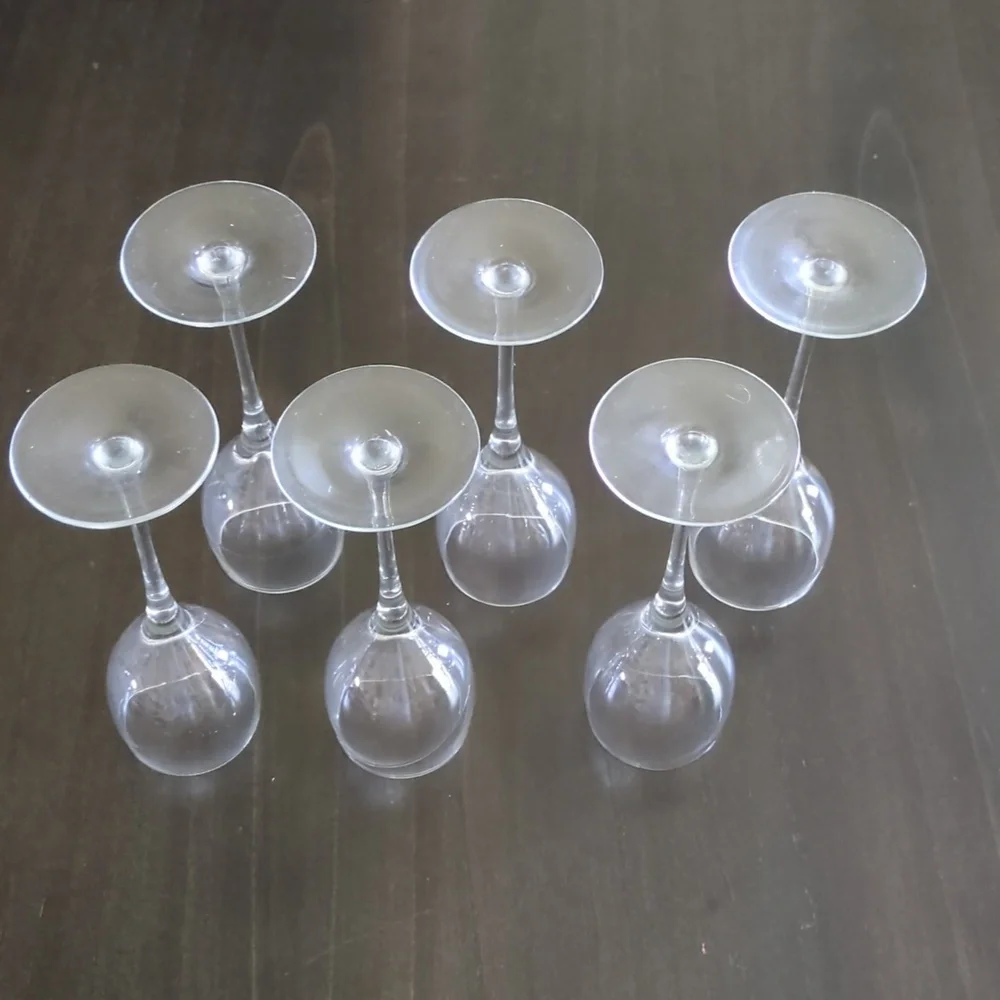 Vintage Kosta Boda Crystal Line Wine Cordial Glasses by Anna Ehrner set of 6 - Picture 5 of 7